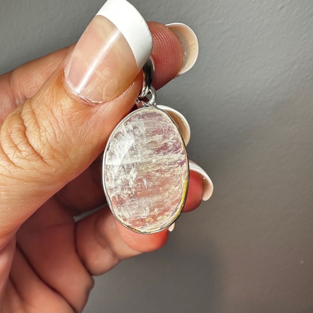NWOT Faceted‎ 24x16mm Moonstone pendant in solid Sterling Silver! - Picture 7 of 7